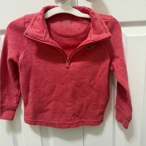 Vineyard Vines Kids' Red Half-Zip Sweatshirt